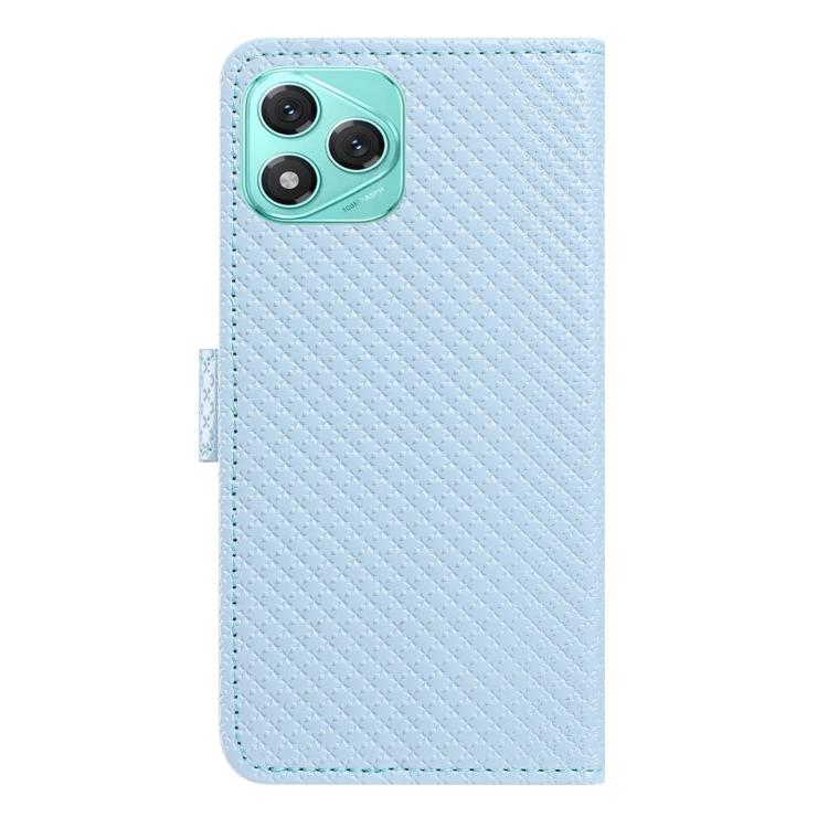 For Honor 400 Lite Global Mirrored Buckle Vegan Leather Phone Case with Small Black Cord