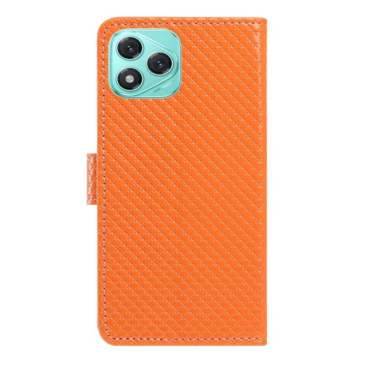 For Honor 400 Lite Global Mirrored Buckle Vegan Leather Phone Case with Small Black Cord