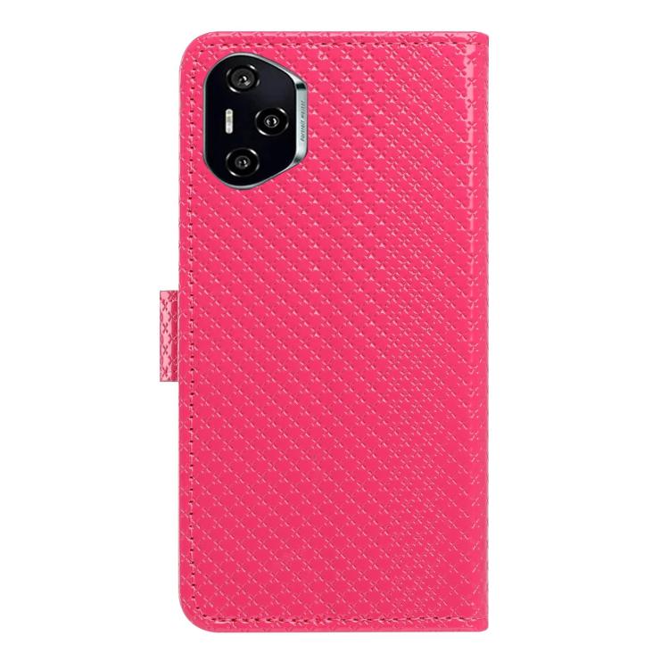 For Honor 400 Pro Global 160.8mm Mirrored Buckle Vegan Leather Phone Case with Small Black Cord
