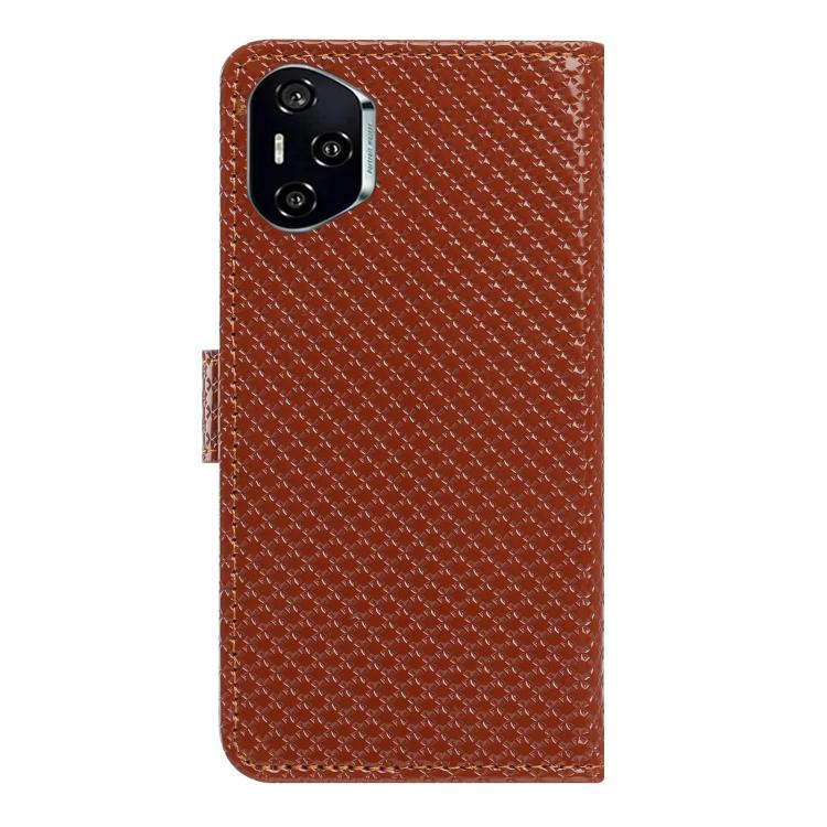 For Honor 400 Pro Global 160.8mm Mirrored Buckle Vegan Leather Phone Case with Small Black Cord