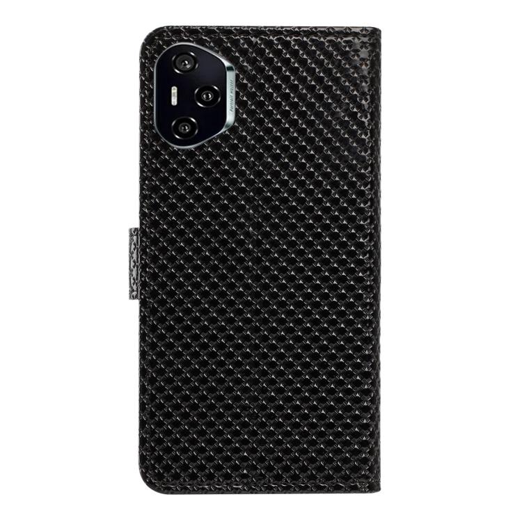 For Honor 400 Pro Global 160.8mm Mirrored Buckle Vegan Leather Phone Case with Small Black Cord