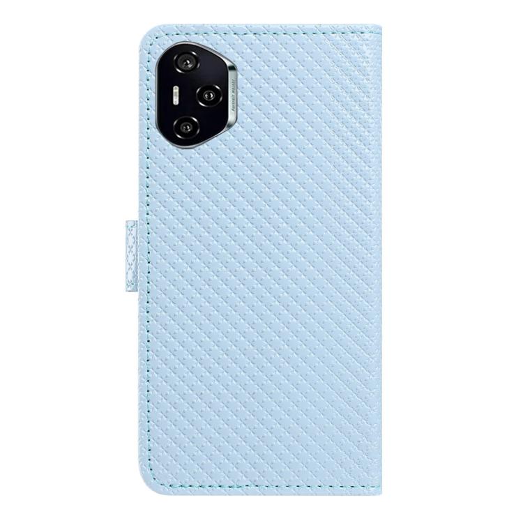For Honor 400 Pro Global 160.8mm Mirrored Buckle Vegan Leather Phone Case with Small Black Cord