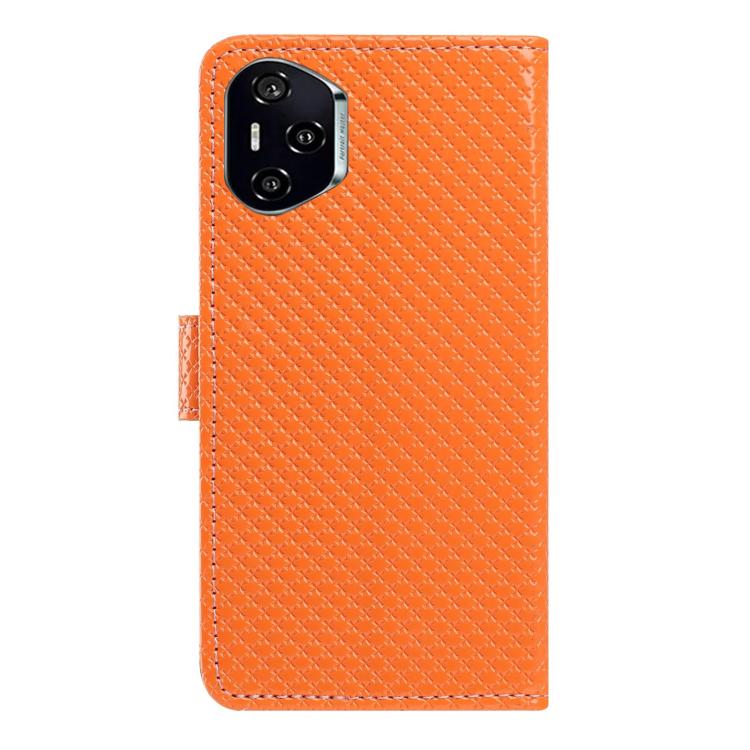 For Honor 400 Pro Global 160.8mm Mirrored Buckle Vegan Leather Phone Case with Small Black Cord