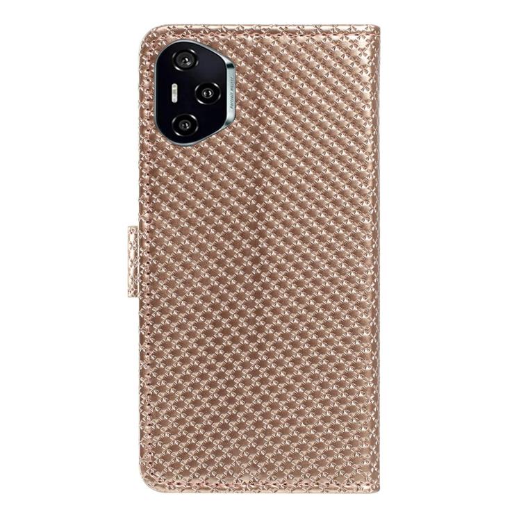 For Honor 400 Pro Global 160.8mm Mirrored Buckle Vegan Leather Phone Case with Small Black Cord