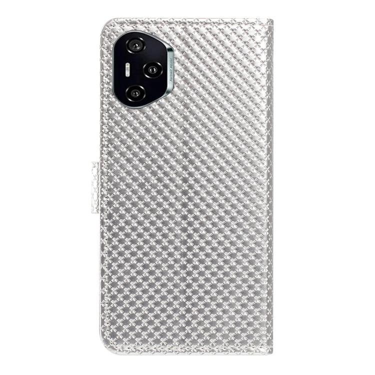 For Honor 400 Pro Global 160.8mm Mirrored Buckle Vegan Leather Phone Case with Small Black Cord