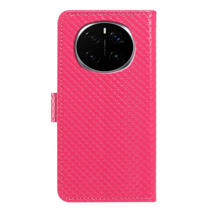 For Honor Magic7 Mirrored Buckle Vegan Leather Phone Case with Small Black Cord