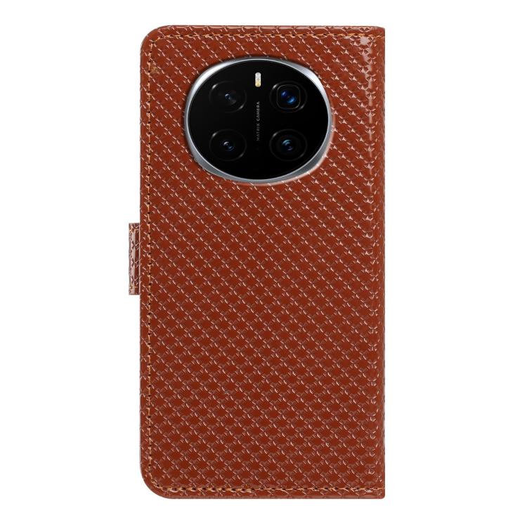 For Honor Magic7 Mirrored Buckle Vegan Leather Phone Case with Small Black Cord