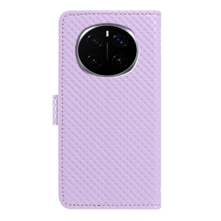 For Honor Magic7 Mirrored Buckle Vegan Leather Phone Case with Small Black Cord