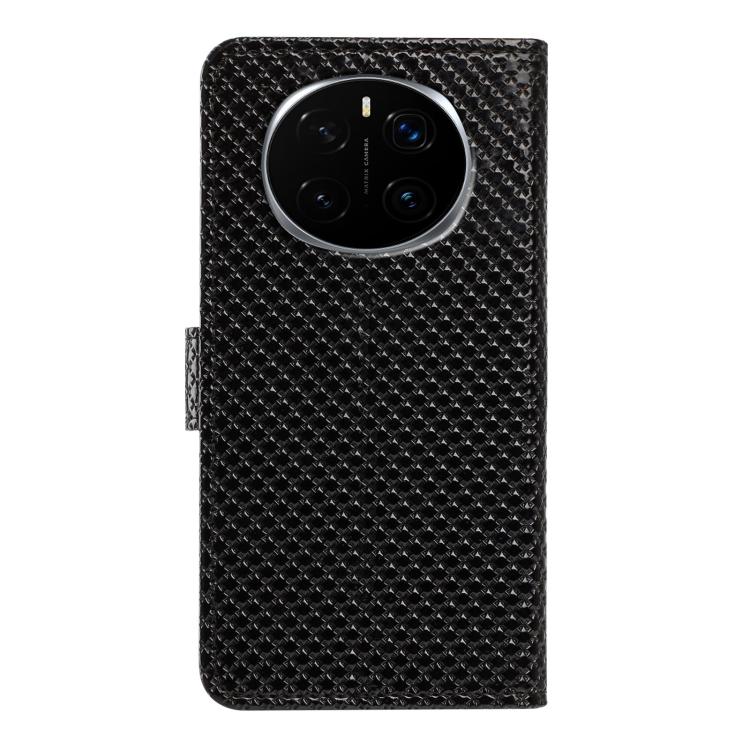 For Honor Magic7 Mirrored Buckle Vegan Leather Phone Case with Small Black Cord