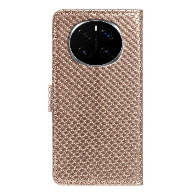 For Honor Magic7 Mirrored Buckle Vegan Leather Phone Case with Small Black Cord