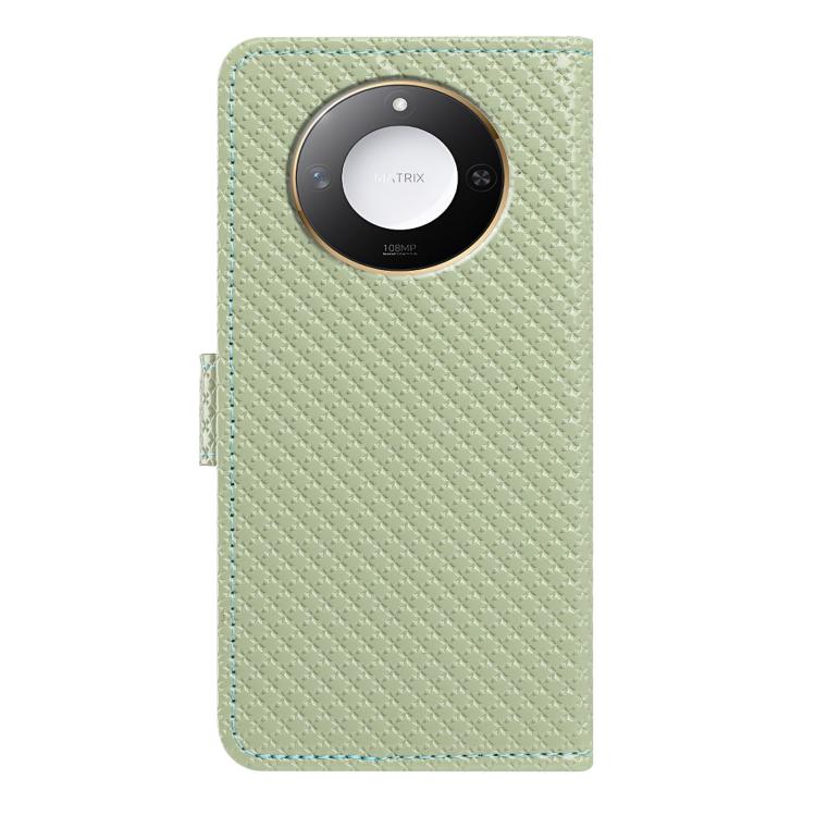 For Honor Magic7 Pro Mirrored Buckle Vegan Leather Phone Case with Small Black Cord