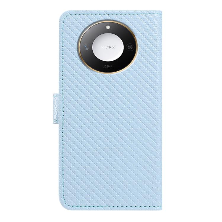 For Honor Magic7 Pro Mirrored Buckle Vegan Leather Phone Case with Small Black Cord