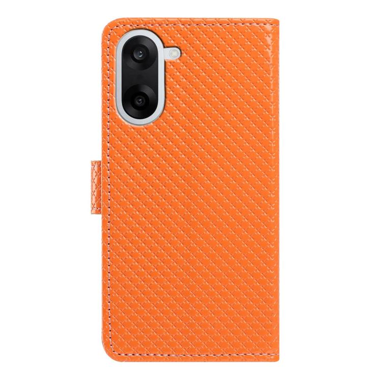 For OnePlus Nord CE5 5G Global Mirrored Buckle Vegan Leather Phone Case with Small Black Cord