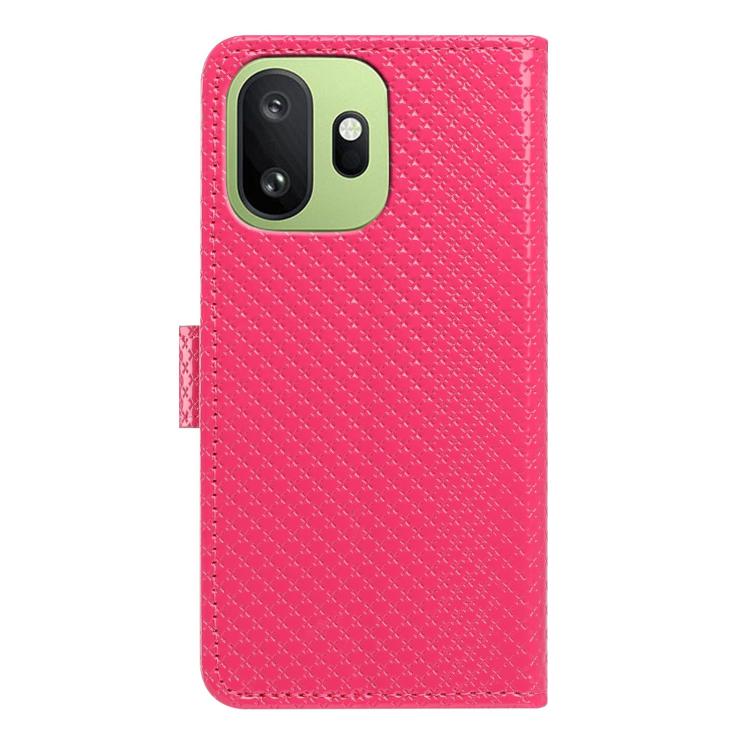 For OnePlus 15T Mirrored Buckle Vegan Leather Phone Case with Small Black Cord