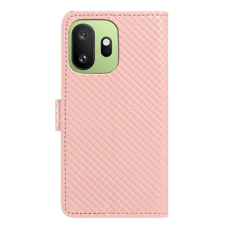 For OnePlus 15T Mirrored Buckle Vegan Leather Phone Case with Small Black Cord