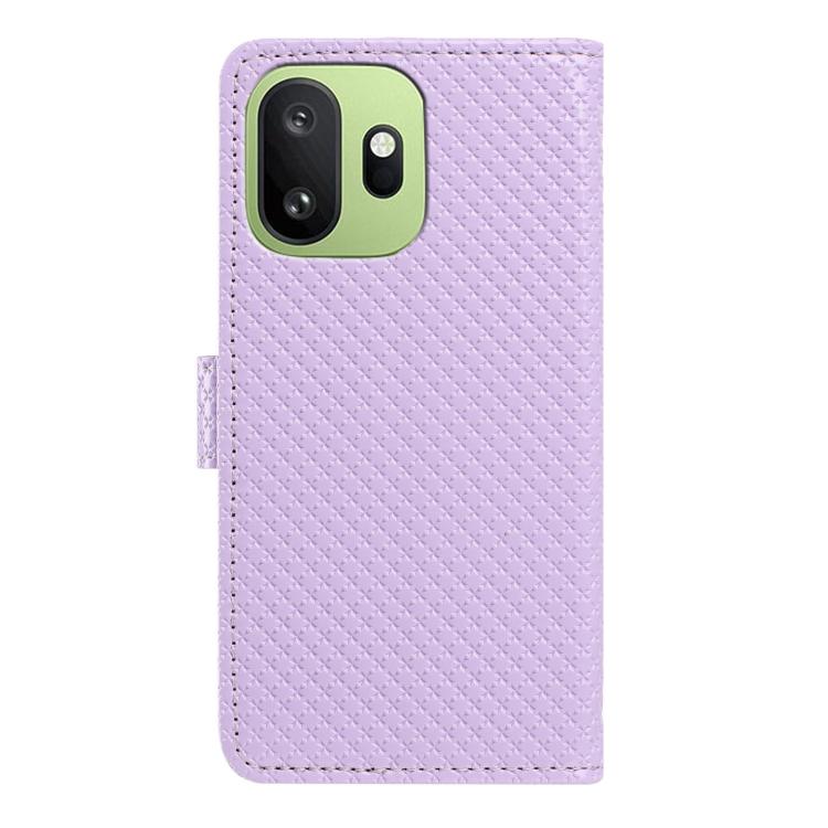 For OnePlus 15T Mirrored Buckle Vegan Leather Phone Case with Small Black Cord