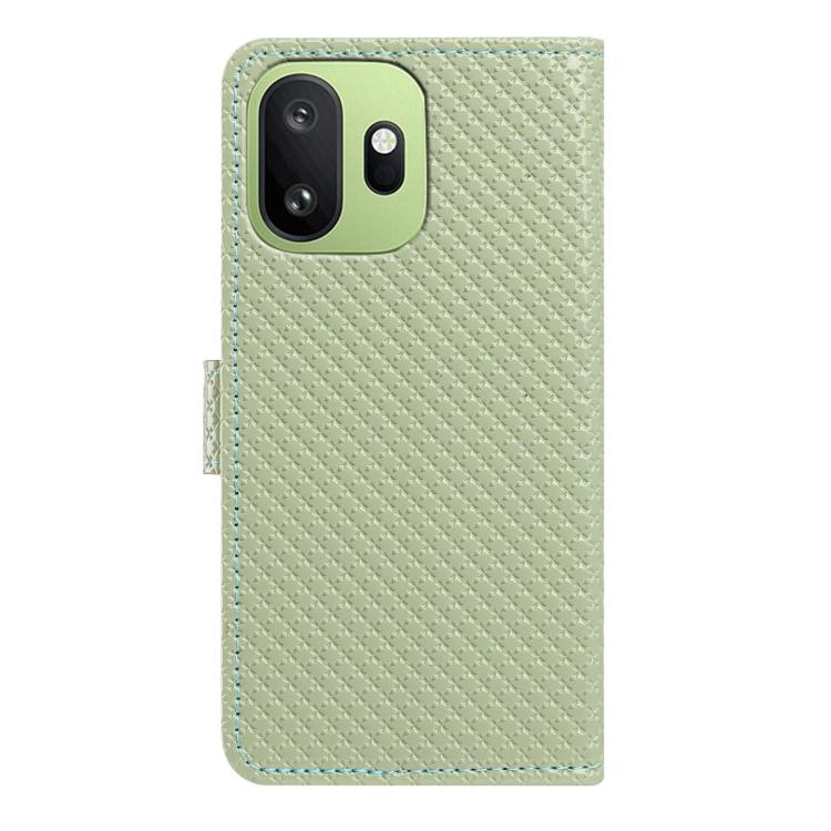 For OnePlus 15T Mirrored Buckle Vegan Leather Phone Case with Small Black Cord