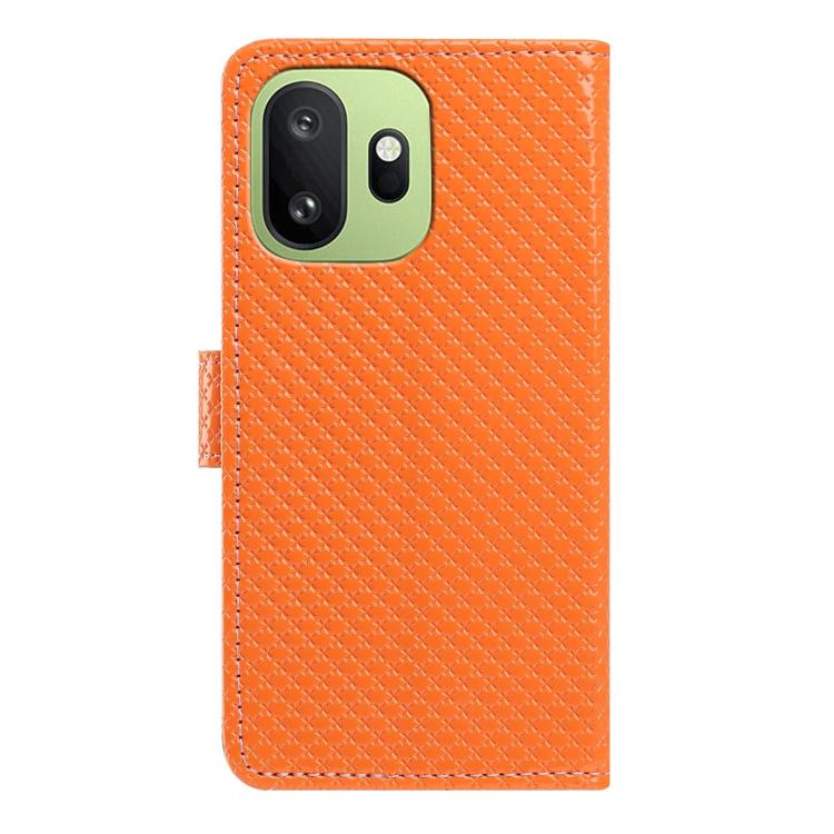 For OnePlus 15T Mirrored Buckle Vegan Leather Phone Case with Small Black Cord