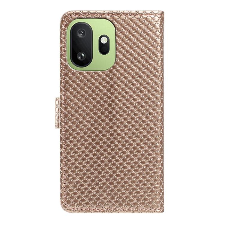 For OnePlus 15T Mirrored Buckle Vegan Leather Phone Case with Small Black Cord