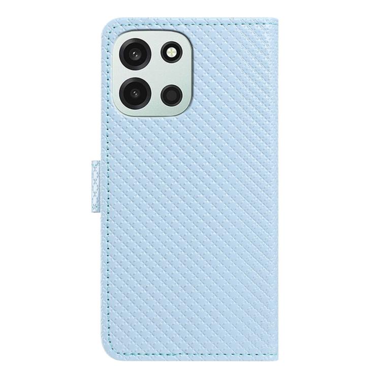 For OnePlus Nord 6 5G Mirrored Buckle Vegan Leather Phone Case with Small Black Cord