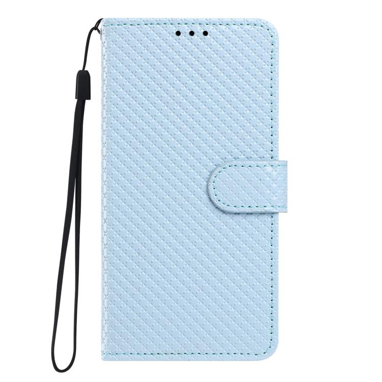 For OnePlus Ace Mirrored Buckle Vegan Leather Phone Case with Small Black Cord