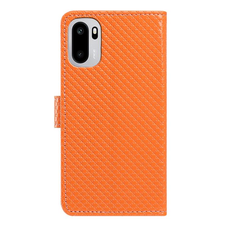 For OnePlus Ace Mirrored Buckle Vegan Leather Phone Case with Small Black Cord