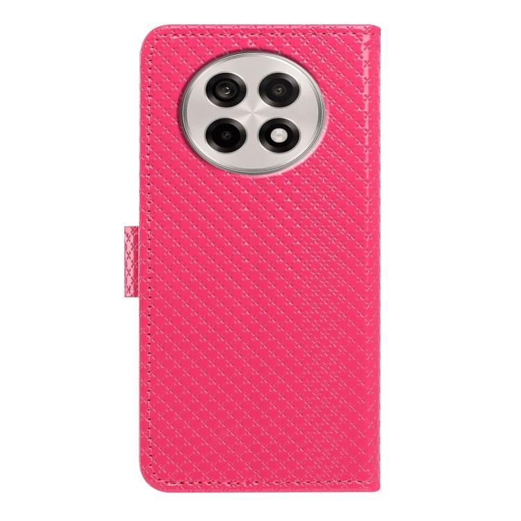 For OnePlus Ace 5 Mirrored Buckle Vegan Leather Phone Case with Small Black Cord