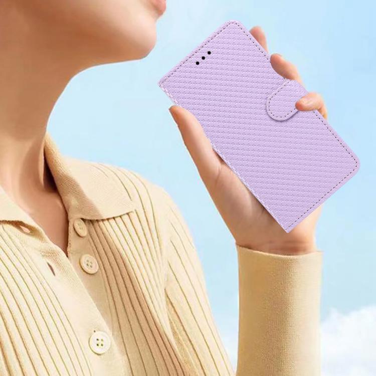 For OnePlus Ace 5 Mirrored Buckle Vegan Leather Phone Case with Small Black Cord