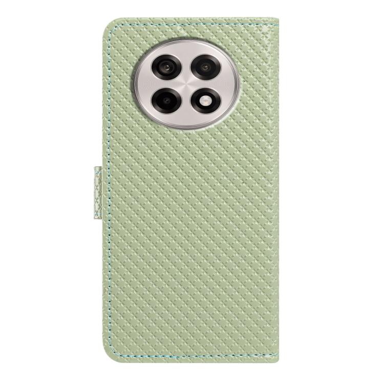 For OnePlus Ace 5 Mirrored Buckle Vegan Leather Phone Case with Small Black Cord