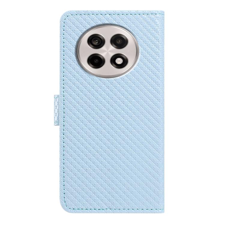 For OnePlus Ace 5 Mirrored Buckle Vegan Leather Phone Case with Small Black Cord