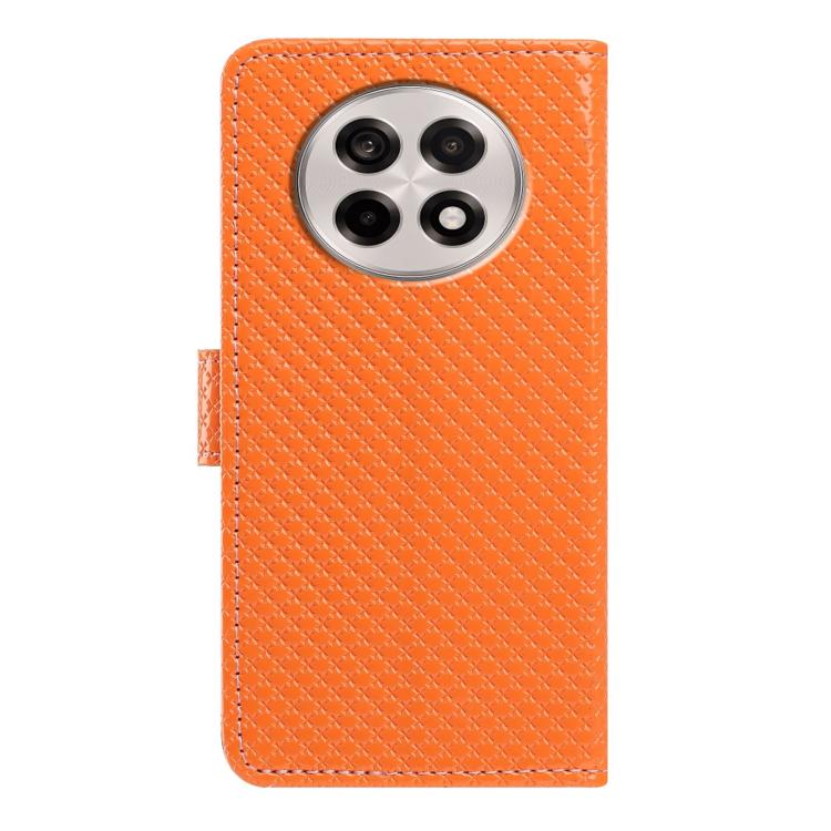 For OnePlus Ace 5 Mirrored Buckle Vegan Leather Phone Case with Small Black Cord