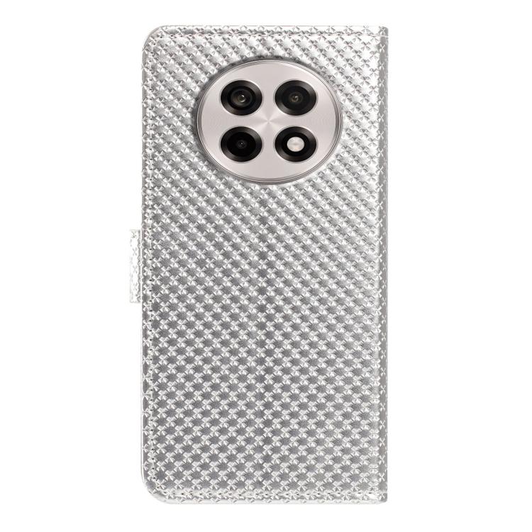 For OnePlus Ace 5 Mirrored Buckle Vegan Leather Phone Case with Small Black Cord