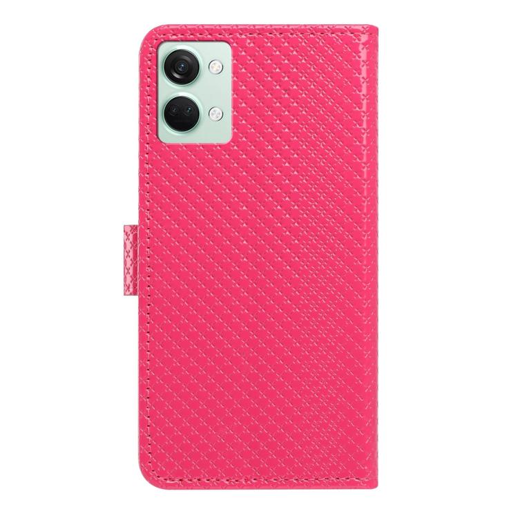 For OnePlus Nord 3 Mirrored Buckle Vegan Leather Phone Case with Small Black Cord