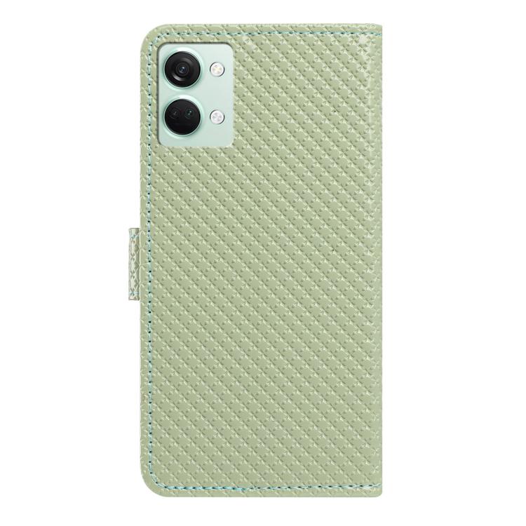 For OnePlus Nord 3 Mirrored Buckle Vegan Leather Phone Case with Small Black Cord