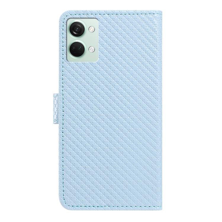 For OnePlus Nord 3 Mirrored Buckle Vegan Leather Phone Case with Small Black Cord