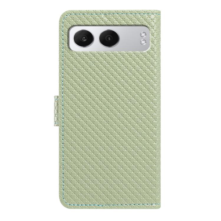 For OnePlus Nord 4 Mirrored Buckle Vegan Leather Phone Case with Small Black Cord