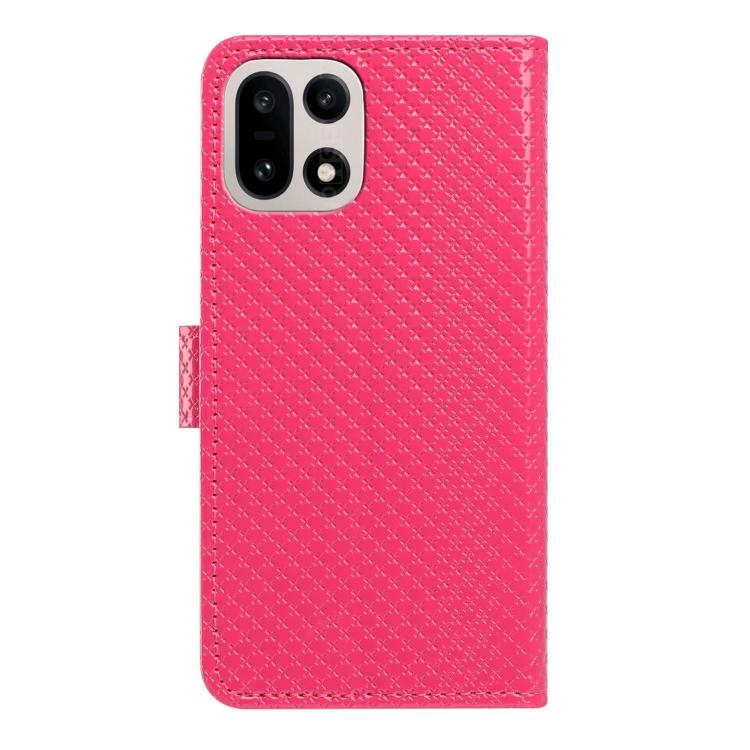 For OnePlus 13 Mirrored Buckle Vegan Leather Phone Case with Small Black Cord
