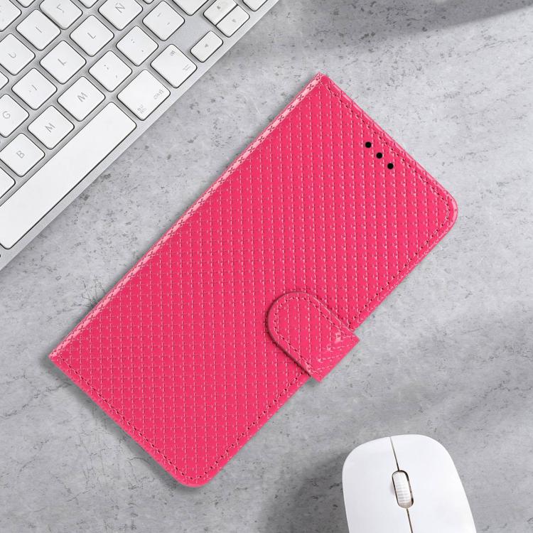 For OnePlus 13 Mirrored Buckle Vegan Leather Phone Case with Small Black Cord
