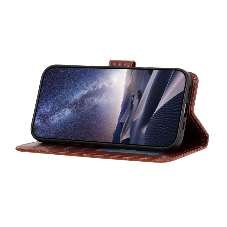 For OnePlus 13 Mirrored Buckle Vegan Leather Phone Case with Small Black Cord