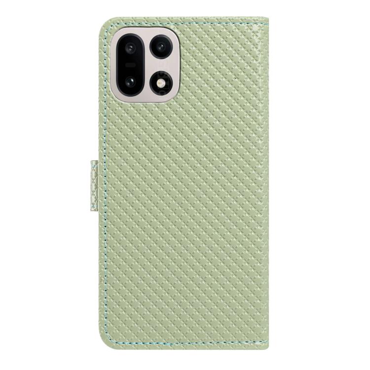 For OnePlus 13 Mirrored Buckle Vegan Leather Phone Case with Small Black Cord