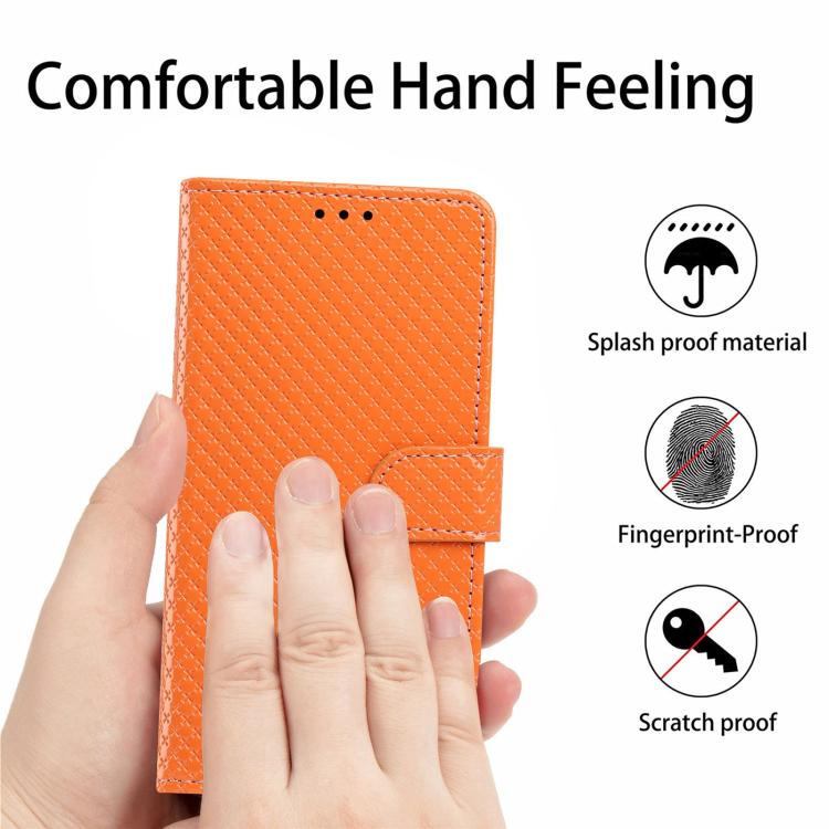 For OnePlus 13 Mirrored Buckle Vegan Leather Phone Case with Small Black Cord