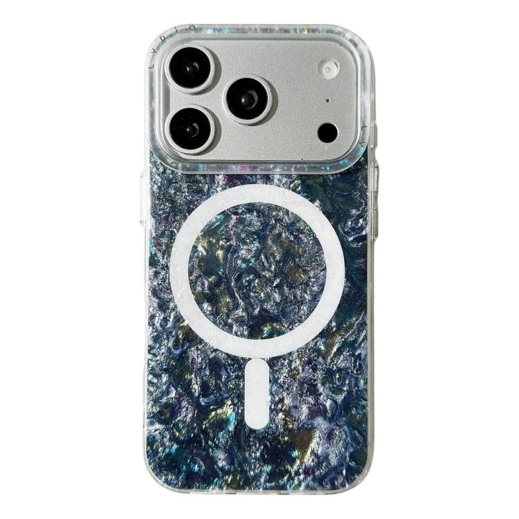 For iPhone 17 Pro Max Iridescent Gold Plated Shell Patterned Magnetic Phone Case