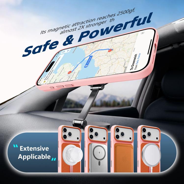 For iPhone 17e / 16e Tech Fabric Rotating Stand Magnetic Phone Case