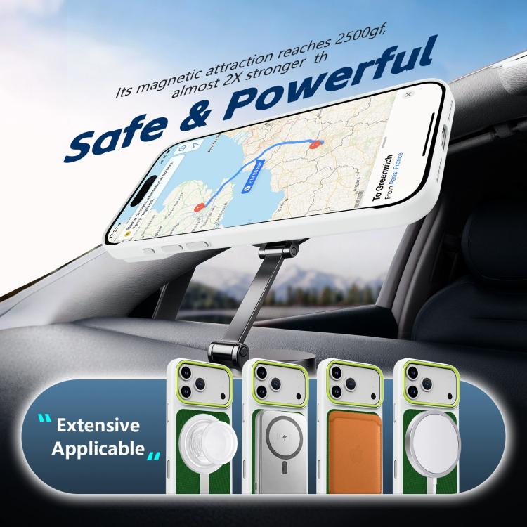 For iPhone 17 Pro Tech Fabric Rotating Stand Magnetic Phone Case