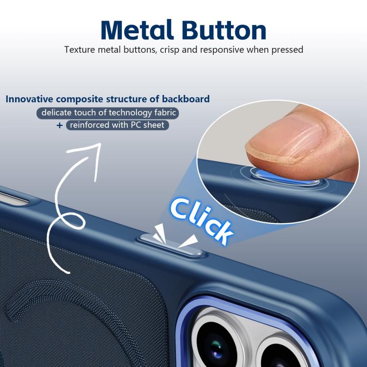 For iPhone Air Tech Fabric Rotating Stand Magnetic Phone Case