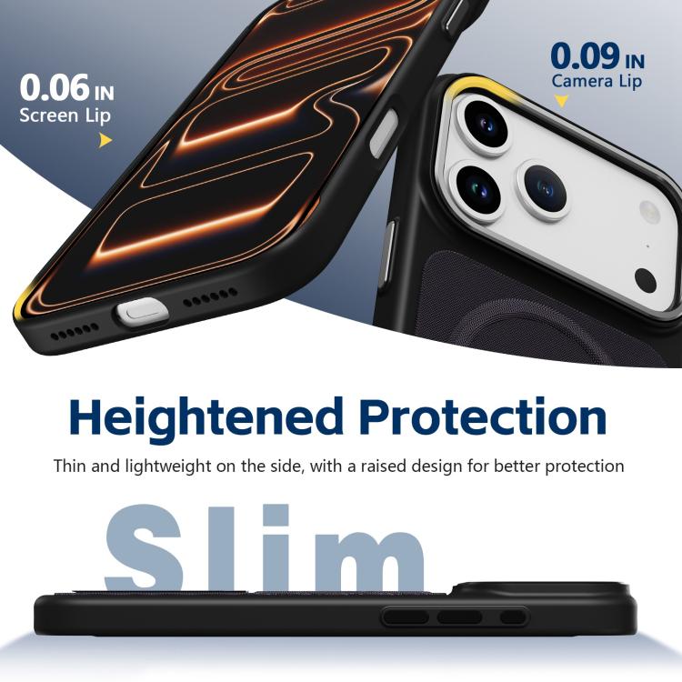 For iPhone 16 Pro Tech Fabric Rotating Stand Magnetic Phone Case