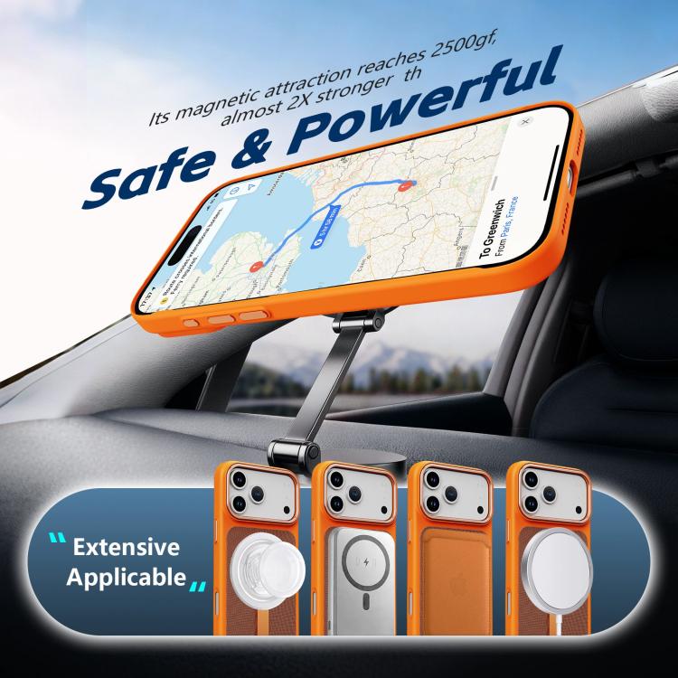 For iPhone 16 Plus Tech Fabric Rotating Stand Magnetic Phone Case