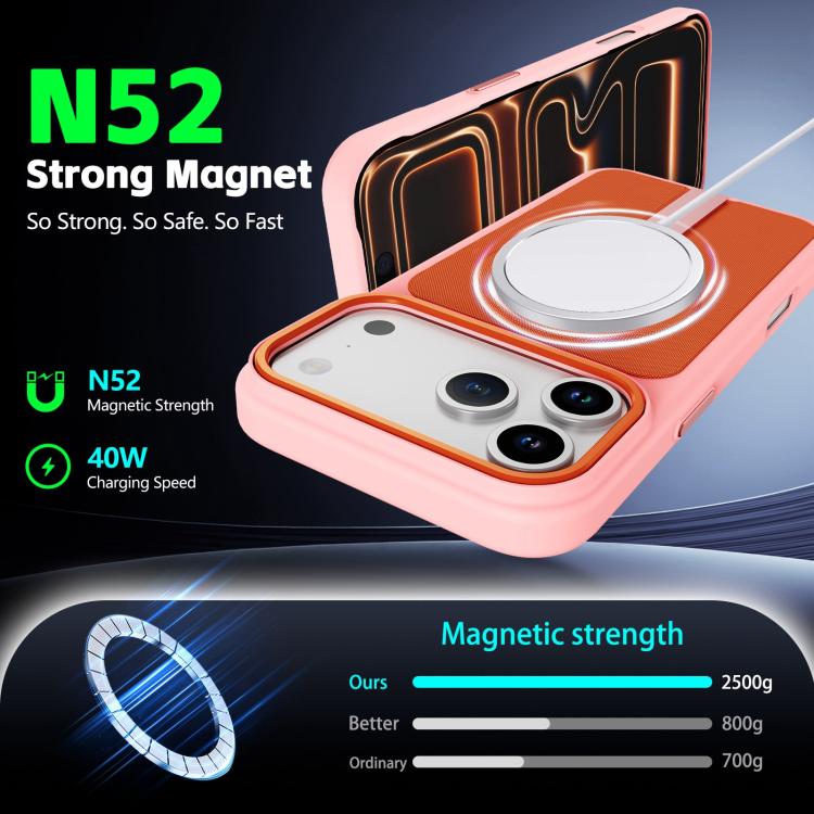 For iPhone 15 Pro Max Tech Fabric Rotating Stand Magnetic Phone Case