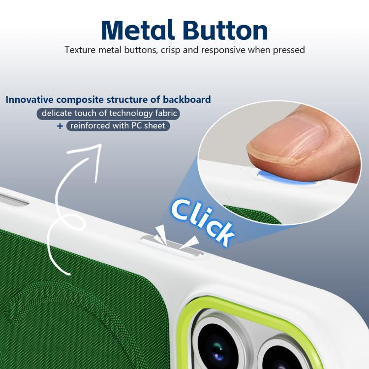 For iPhone 14 Tech Fabric Rotating Stand Magnetic Phone Case