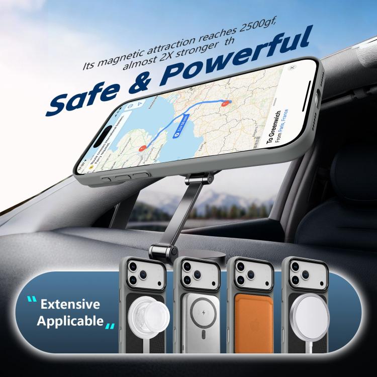 For iPhone 14 Pro Tech Fabric Rotating Stand Magnetic Phone Case